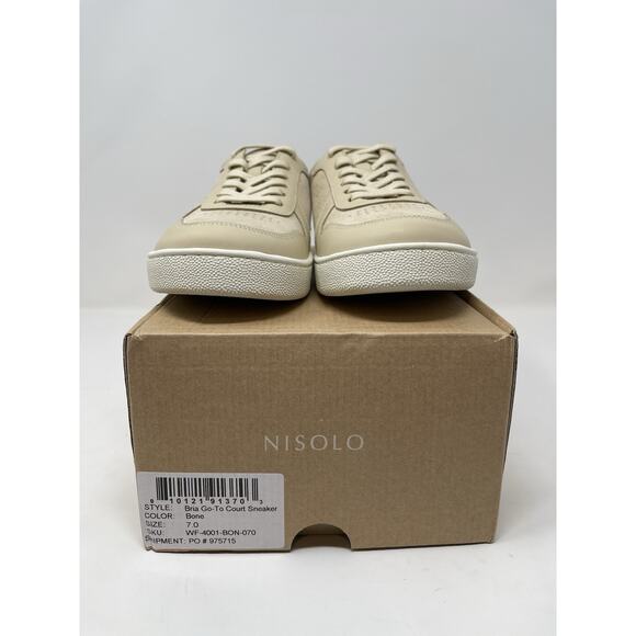 NISOLO Bria Go-To Court Sneaker Women's Sise 7 Bone Retail $159.00 - Picture 1 of 9